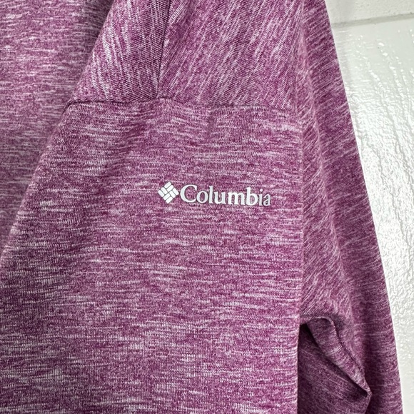 Columbia Cowl Neck Crossover Back Long Sleeve Active Top Purple Women’s XL - Picture 8 of 12